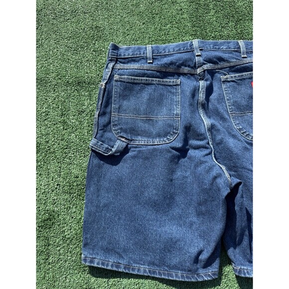 Y2K Dickies Carpenter Baggy Grunge Jorts Jean Shorts Dark Wash Denim Size 36 - Picture 4 of 10